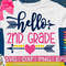 Hello 2nd Grade svg eps png cutting files for silhouette cameo cricut, Second Grade Back to School, First Day of school, Teacher, Teaching - 1.jpg
