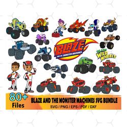blaze and the monster machines svg bundle, wild wheels svg