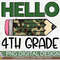 Hello 4th Grade Camo Pencil PNG Print File for Sublimation Or Print, DTG, School Sublimation, School Designs, Back to School - 1.jpg