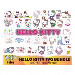 140 hello kitty svg bundle, hello kitty svg, cartoon svg