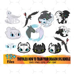 10 toothless how to train your dragon bundle svg, toothless svg