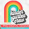 Kindergarten Crew Rainbow Bright PNG Print File for Sublimation Or Print, DTG, School Sublimation, School Designs, Back to School, Teacher - 1.jpg