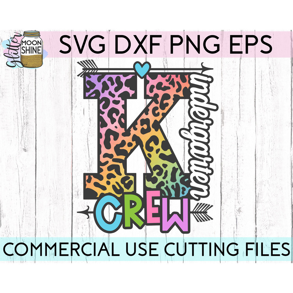 Kindergarten Crew svg eps png cutting files for silhouette cameo cricut, Back to School, First Day of School, Teacher, Teaching, Cute, Pre K - 2.jpg