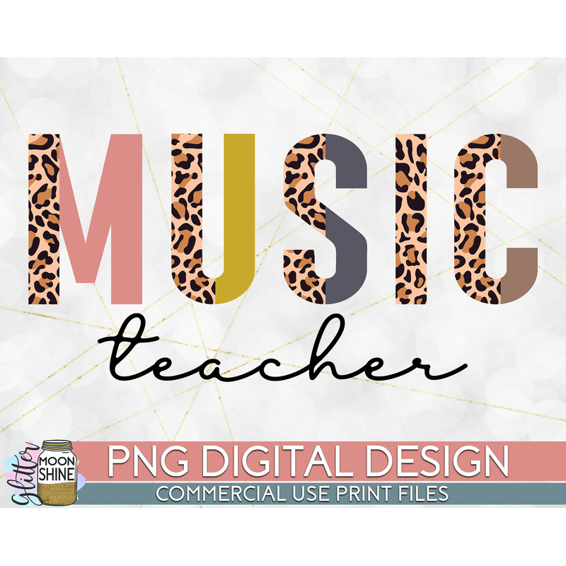 Music Teacher Half Leopard PNG Print File for Sublimation Or Print, Printable, Virtual Teacher, Teaching Designs, Funny Teacher - 1.jpg