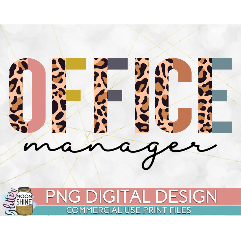 Office Manager Half Leopard PNG Print File for Sublimation Or Print, Retro Sublimation, Teacher, Be Kind, Teaching, School - 1.jpg