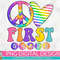 Peace Love First Grade Tie Dye PNG Print File for Sublimation Or Print, DTG, School Sublimation, School Designs, Back to School - 1.jpg