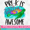 Pre-K Is Turtley Awesome Tie Dye PNG Print File for Sublimation Or Print, DTG, School Sublimation, School Designs, Back to School - 1.jpg