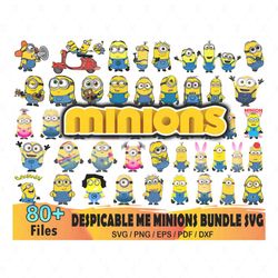 80 despicable me minions bundle svg, minion svg, cartoon svg