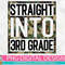 Straight Into 3rd Grade Camo PNG Print File for Sublimation Or Print, DTG, School Sublimation, School Designs, Back to School - 1.jpg