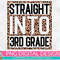 Straight Into 3rd Grade Leopard PNG Print File for Sublimation Or Print, DTG, School Sublimation, School Designs, Back to School - 1.jpg