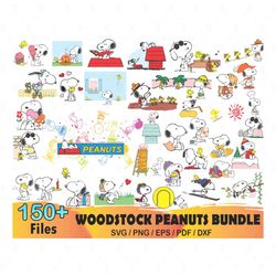 150 woodstock peanuts bundle svg, snoopy svg, charlie brown svg