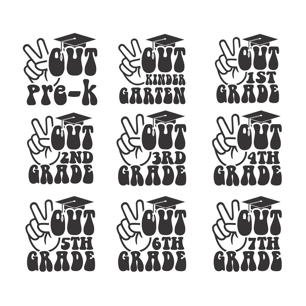 Last Day Of School Svg Bundle Peace Out School Svg Retro Wavy Text Graduation Hat Peace Out Kindergarten Pre K 2nd Grade TeacherLife - 1.jpg