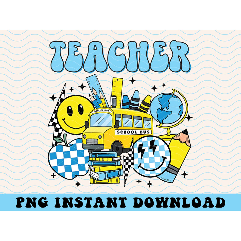 Back to School Bundle, Teacher, Kindergarten, Pre K PNG, First Day Of School, School Png, Retro PNG, First Second Third Grade Design Png - 2.jpg