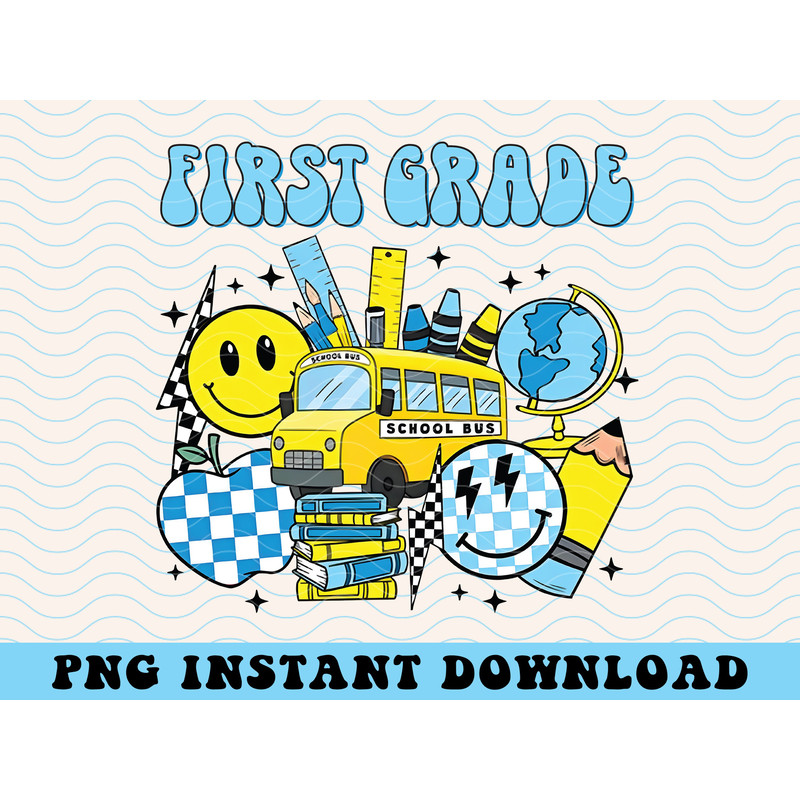 Back to School Bundle, Teacher, Kindergarten, Pre K PNG, First Day Of School, School Png, Retro PNG, First Second Third Grade Design Png - 4.jpg