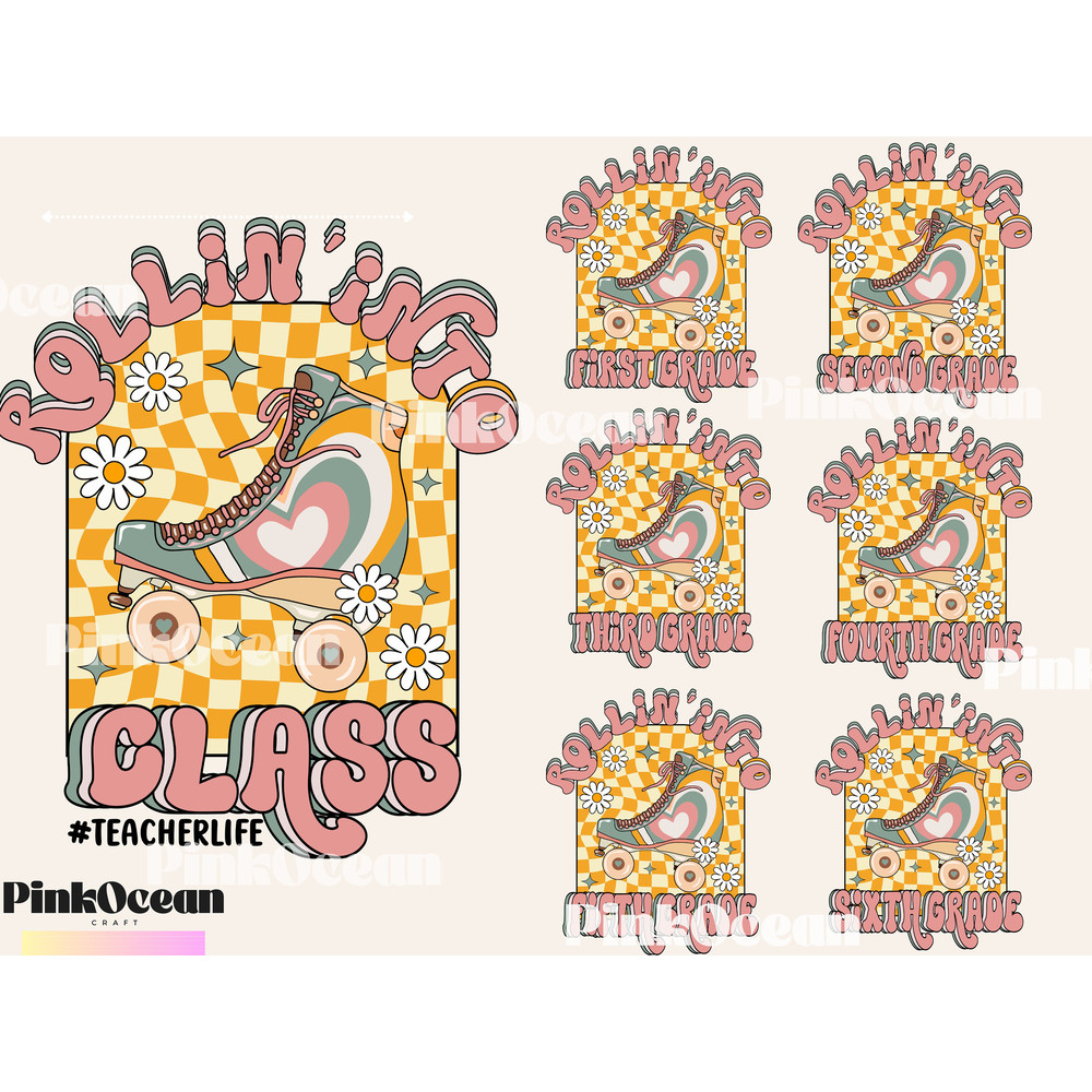 Back to School Bundle, Kindergarten, Pre K PNG, First Day Of School, School Png, Retro PNG, First Second Third Grade Design, School Png - 1.jpg