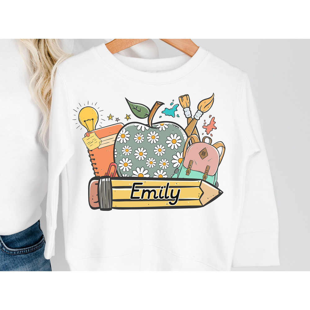 Personalization Back To School Png for Kids, First Day of School Png, Gift for Boy and Girl, Student Teacher Gift, Kindergarten Png - 2.jpg