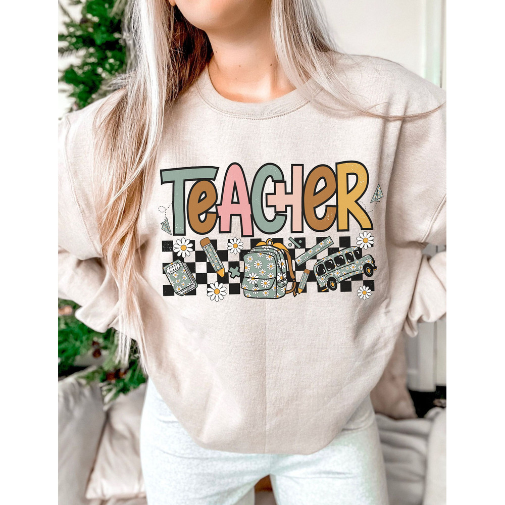 Teacher PNG-Back to School Sublimation Digital Design Download-groovy teacher png, educator png, retro sublimation, hippie png designs - 1.jpg
