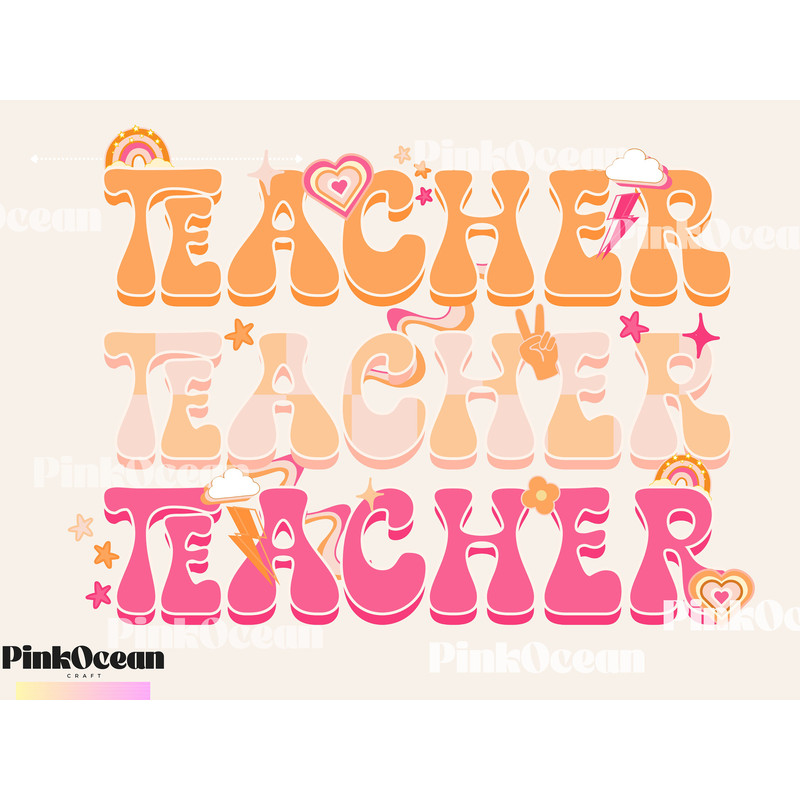 Teacher PNG-Retro Sublimation Digital Design Download-educator png, back to school png, school teacher png, boho teacher png, teaching png - 1.jpg
