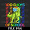 100 Days Of School Dinosaur T-rex Wearing Mask Smarter Png Digital Download - 1.jpg