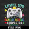 Gamming boy controller level 100 days of school completed Png Digital Download - 1.jpg