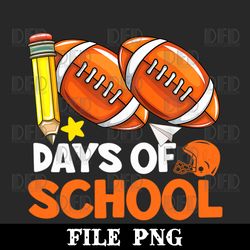 i tackled 100 days of school football 100th day boys kids png digital download