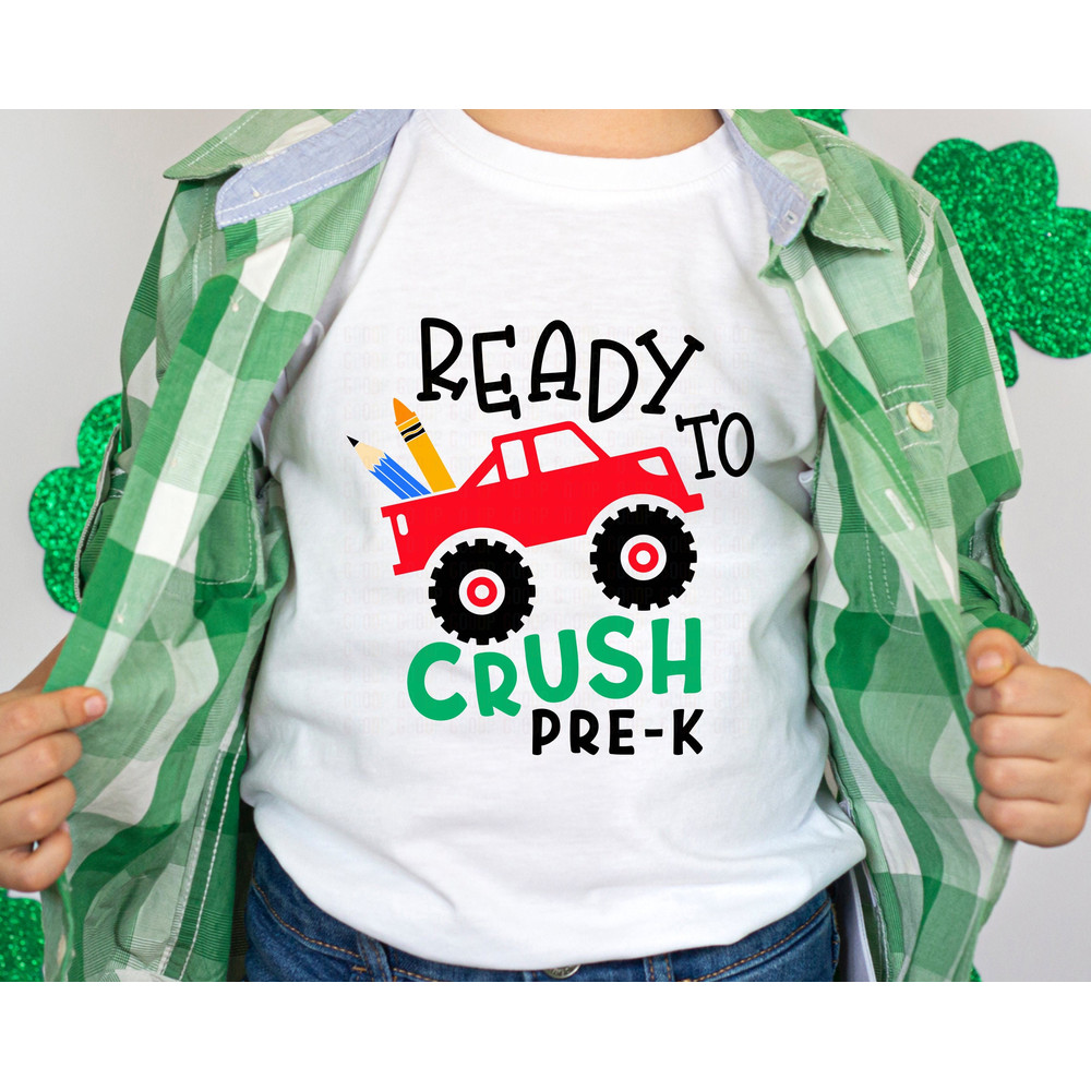 Ready To Crush Pre-K, Back To School Svg, Preschool Svg, Kid Back To School, Svg Files For Cricut, Digital Download, Instant Download - 2.jpg