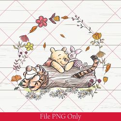 retro winnie the pooh & friends flower png, pooh bear png, disneyworld png, disneyland png, the pooh png, disney png
