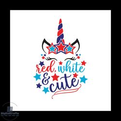 red white and cute svg, independence day svg, america flag svg, red white svg, cute svg, unicorn svg, cute unicorn svg,