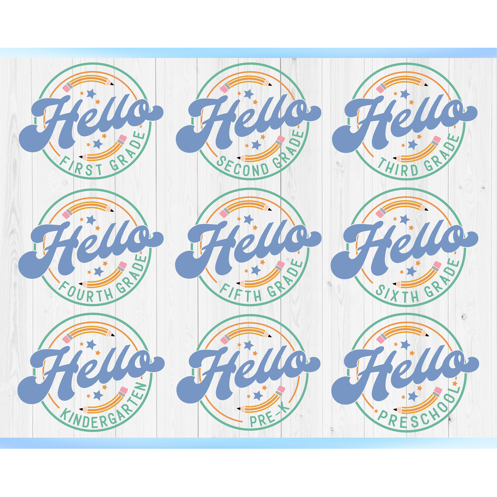Hello School SVG Bundle, First Day of School svg for shirt, Back to School svg - 2.jpg