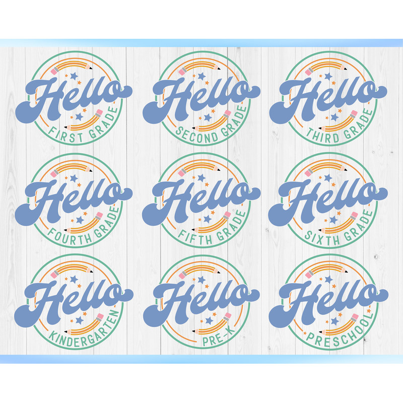 Hello School SVG Bundle, First Day of School svg for shirt, Back to School svg - 2.jpg