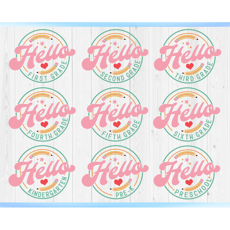 Hello School SVG Bundle, First Day of School svg for shirt, Back to School svg - 3.jpg