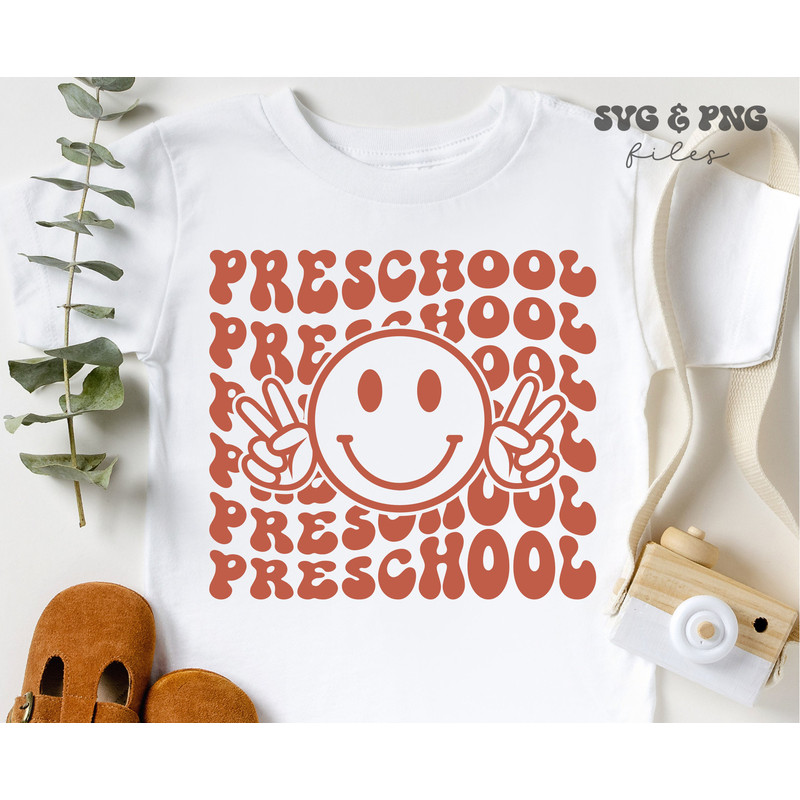 Retro Preschool SVG, Retro Smile Face svg, Back to school svg - 1.jpg