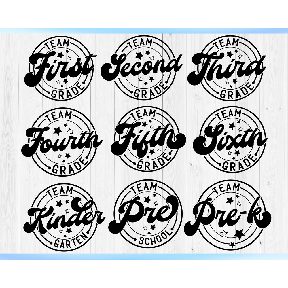 Team Grade SVG Bundle, Back to School svg, School Grades svg, Team Teacher svg, First Day of School svg - 2.jpg