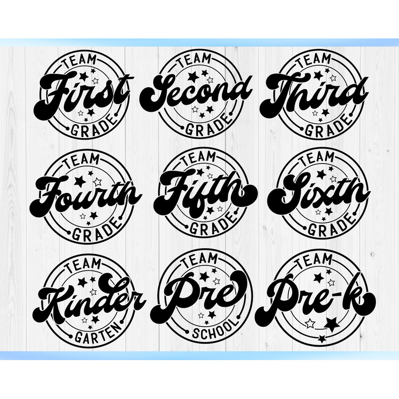 Team Grade SVG Bundle, Back to School svg, School Grades svg, Team Teacher svg, First Day of School svg - 2.jpg