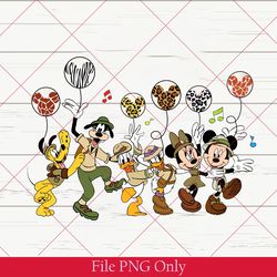 disney animal kingdom balloons png, colorful vacay png, disney aesthetic png, disneyworld png, disney family png 300dpi