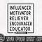 Educator SVG, Influencer Motivator Believer Encourager Educator SVG, Teacher Gift Svg, Teacher Shirt, Digital Download Png, Dxf, Eps Files - 4.jpg