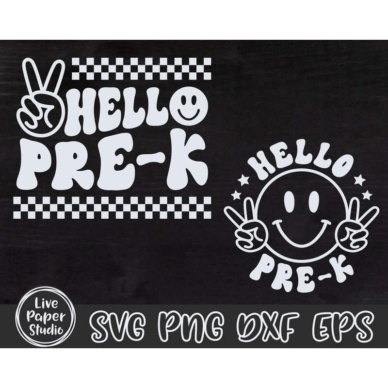 Hello Pre-K Svg Png, Retro Back to School Svg Png, Back to School Shirt Svg, Pre-K Vibes Svg, Pre-K Squad, Digital Download Dxf, Eps Files - 3.jpg