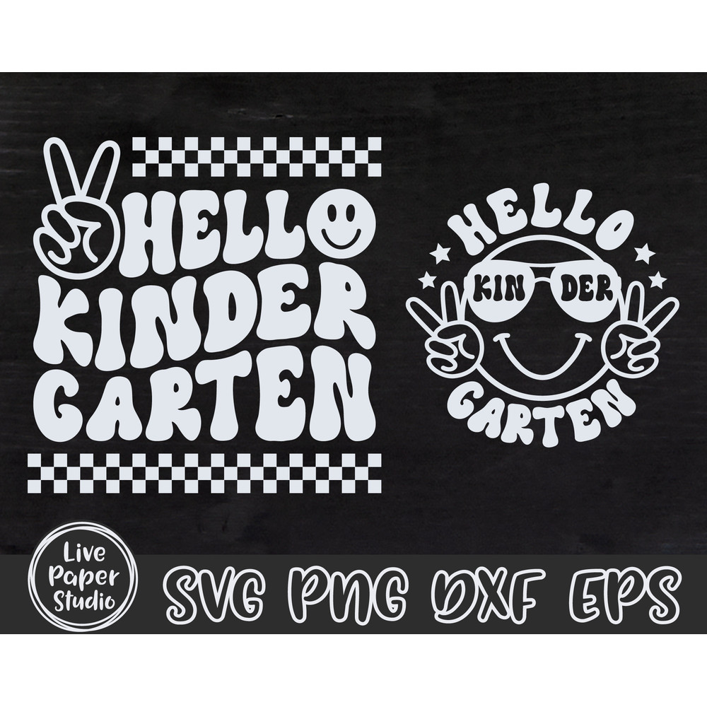 Hello Kindergarten Svg Png, Retro Back to School Svg, Back to School Shirt, Kindergarten Vibes, Kindergarten Squad, Digital Download Files - 4.jpg