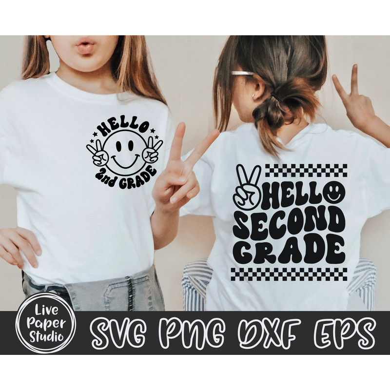 Hello Second Grade Svg Png, Retro Back to School Svg Png, Back to School Shirt, 2nd Grade Vibes, Second Grade Squad, Digital Download Files - 5.jpg