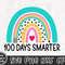 Rainbow SVG, 100 Days Smarter Svg, Happy 100 Days of School SVG, Teacher Rainbow, Pencil, Kids Design, Digital Download Png, Dxf, Eps Files - 4.jpg