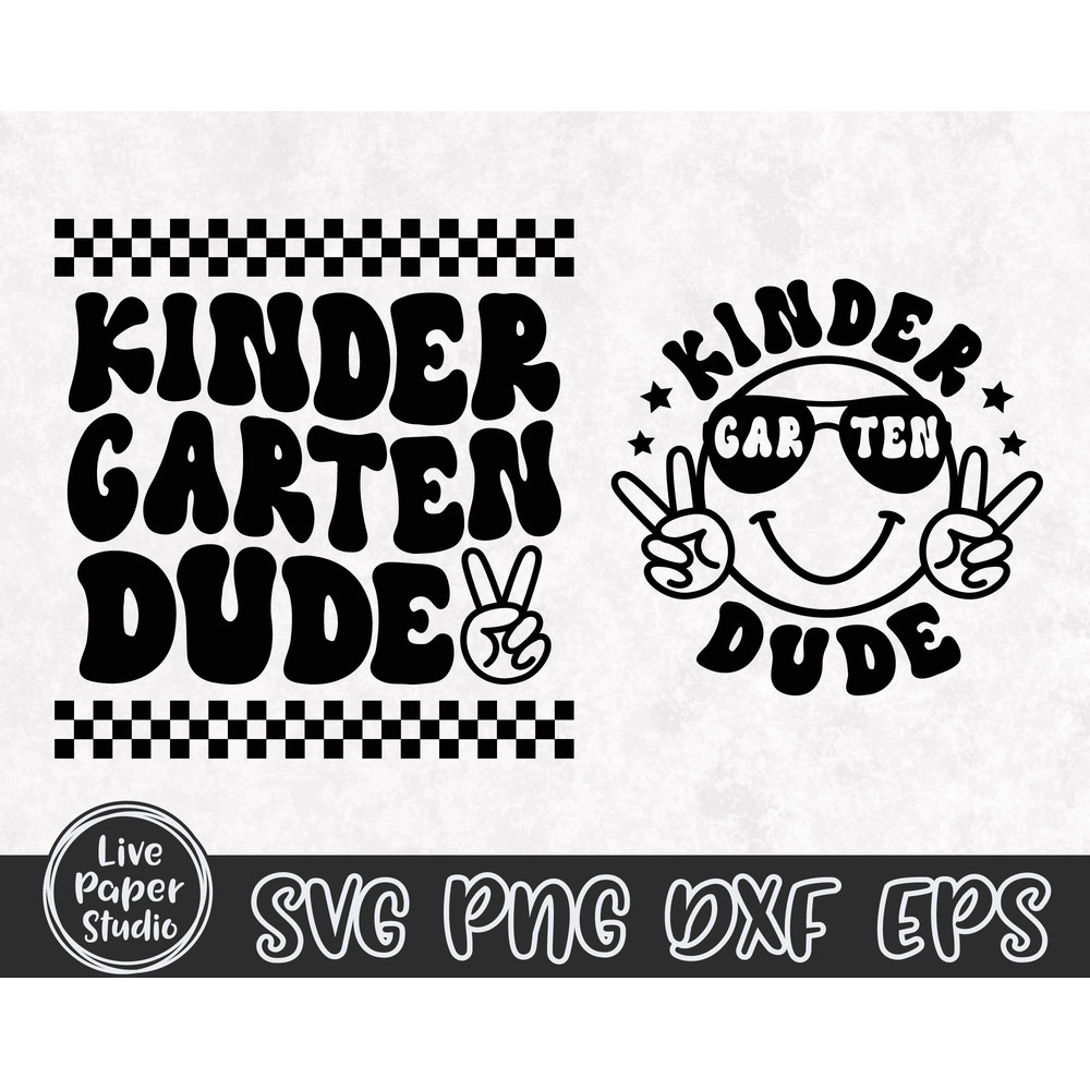 Retro Kindergarten Dude Svg, Kindergarten Svg, Kindergarten Teacher Svg, Back To School Svg, Kindergarten Crew, Kids, Digital Download Files - 4.jpg