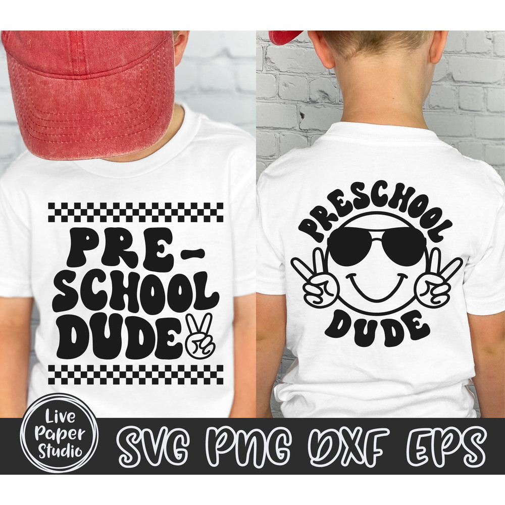 Retro Preschool Dude Svg, Preschool Svg, Preschool Teacher Svg, Back To School Svg, Preschool Crew Svg, Kids Shirt, Digital Download Files - 1.jpg