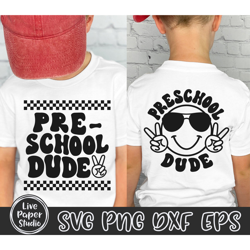 Retro Preschool Dude Svg, Preschool Svg, Preschool Teacher Svg, Back To School Svg, Preschool Crew Svg, Kids Shirt, Digital Download Files - 1.jpg