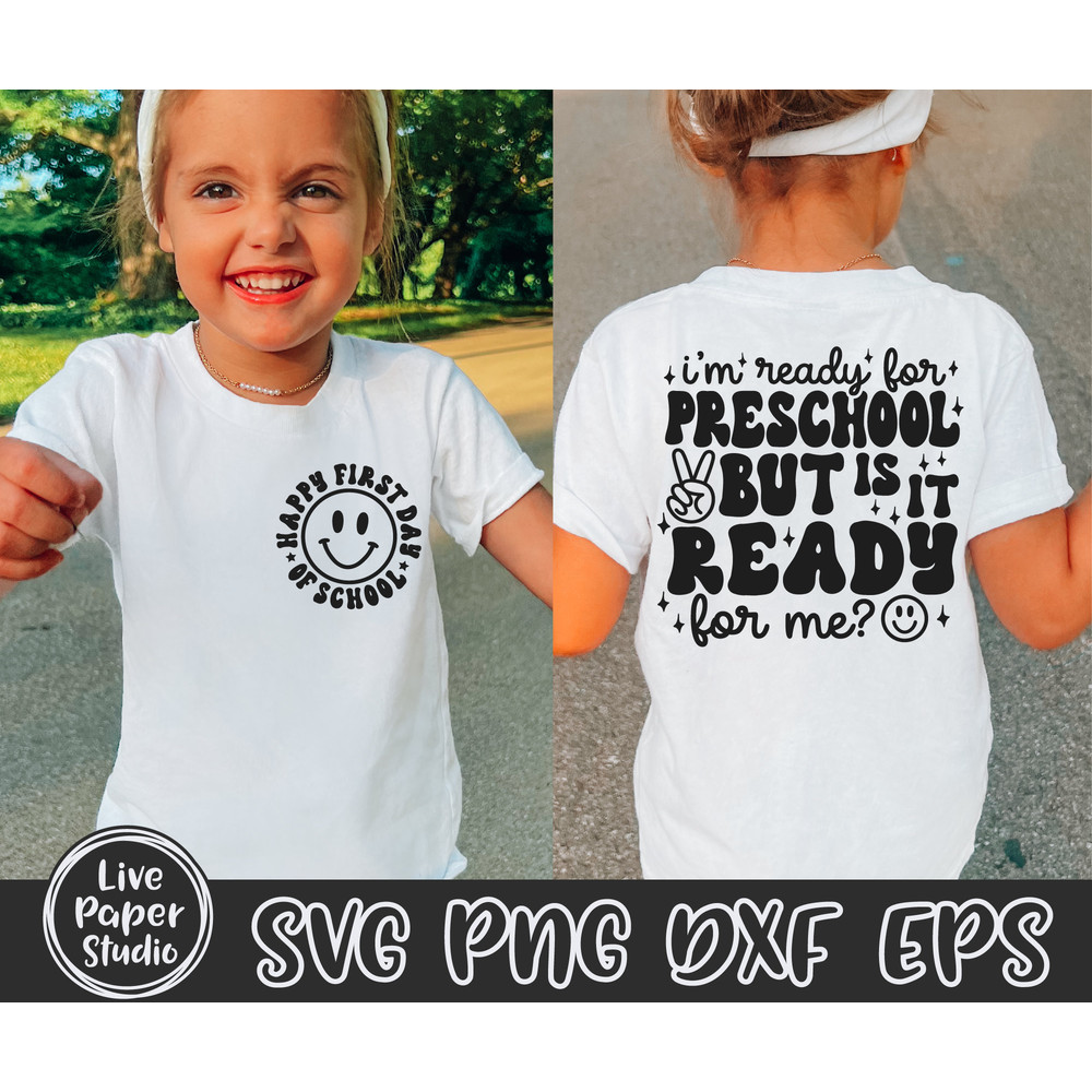 Retro Preschool Svg, I'm Ready for Preschool But is it Ready for Me Svg, First Day of School Svg, Back to School Png, Digital Download Files - 2.jpg