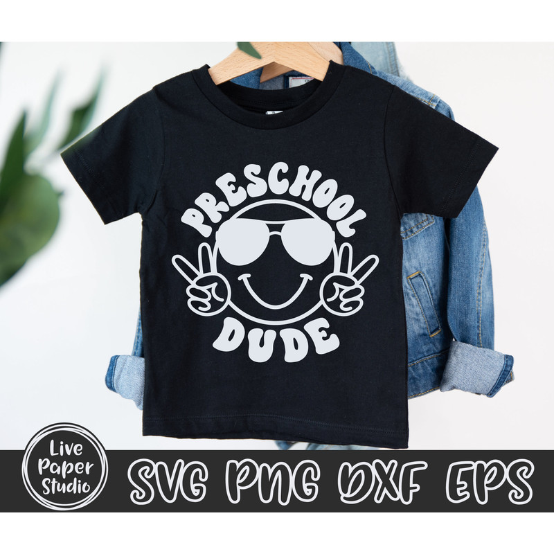 Retro Preschool Dude Svg, Preschool Svg, Preschool Teacher Svg, Back To School Svg, Preschool Crew Svg, Kids Shirt, Digital Download Files - 3.jpg
