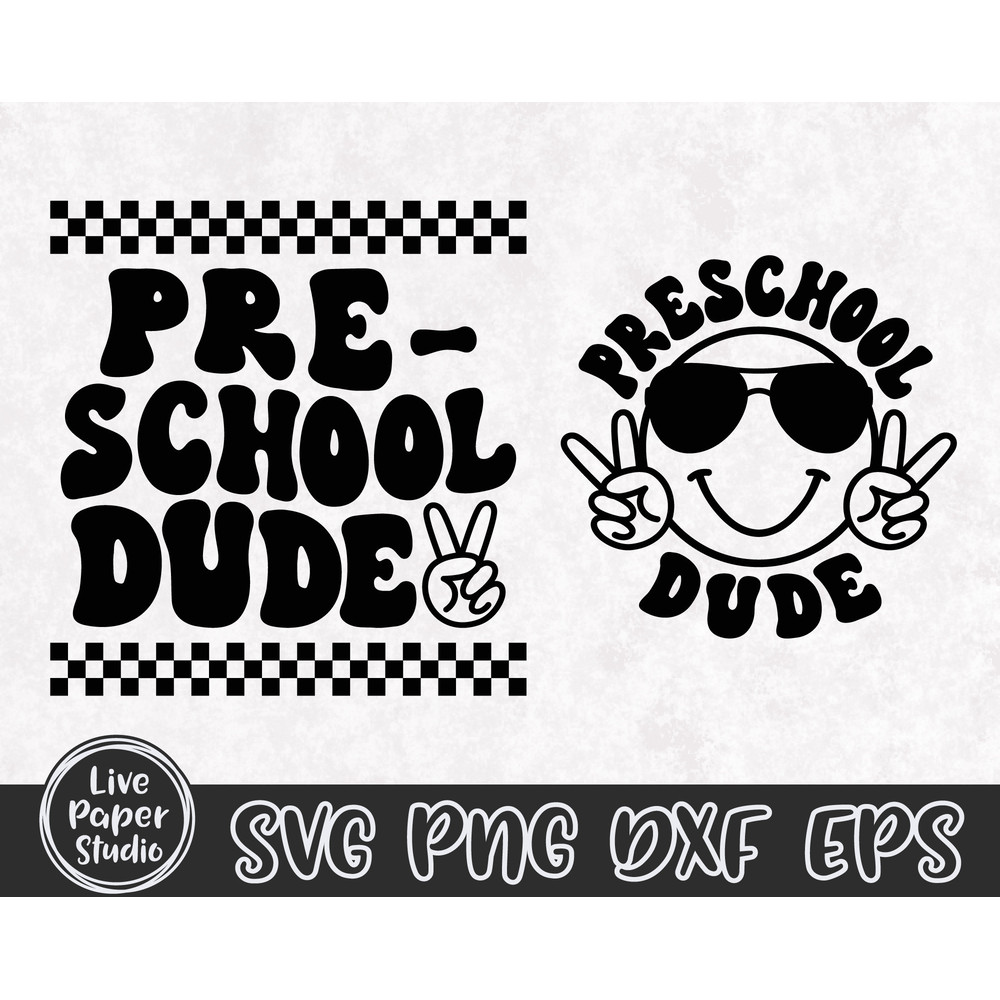 Retro Preschool Dude Svg, Preschool Svg, Preschool Teacher Svg, Back To School Svg, Preschool Crew Svg, Kids Shirt, Digital Download Files - 4.jpg