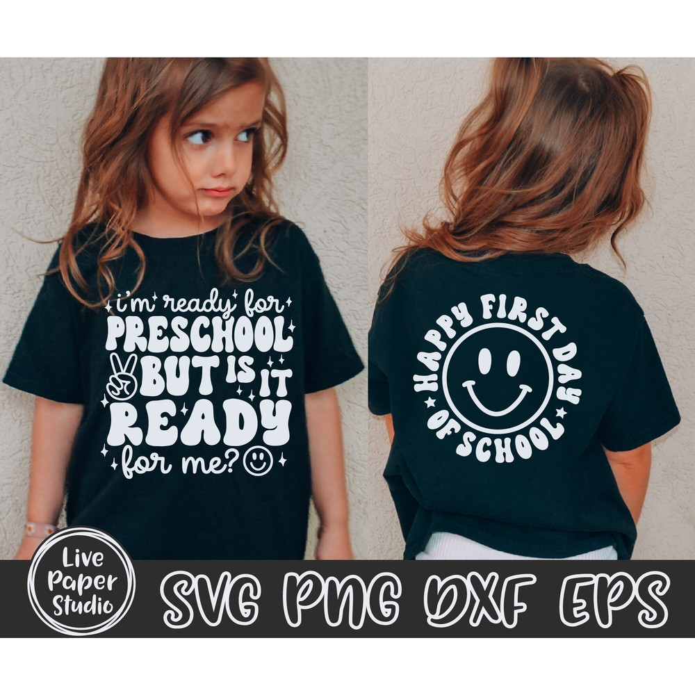 Retro Preschool Svg, I'm Ready for Preschool But is it Ready for Me Svg, First Day of School Svg, Back to School Png, Digital Download Files - 5.jpg