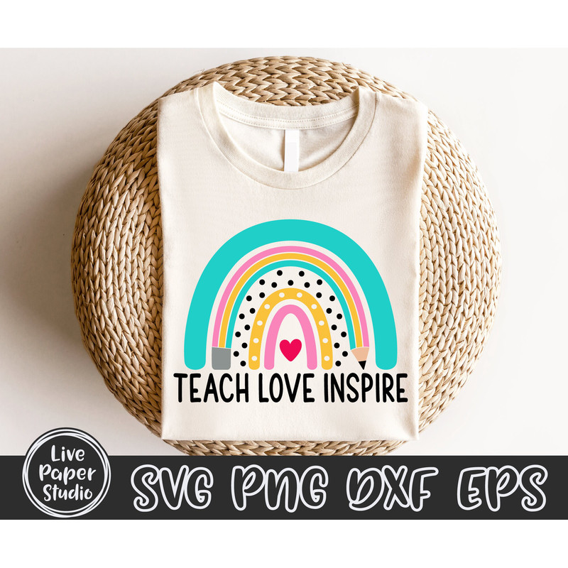 School Rainbow SVG, Teacher Rainbow Svg, Back To School Svg, Pencil SVG, Principal SVG, Librarian, Digital Download Svg, Png, Dxf, Eps Files - 4.jpg
