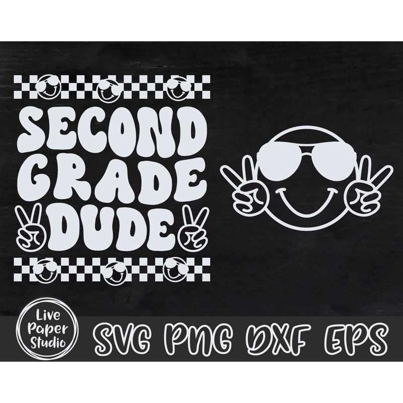 Second Grade Dude Svg, Second Grade Svg, 2nd Grade Vibes Svg, Second Grade Teacher Svg, Back To School, Kids Shirt, Digital Download Files - 5.jpg
