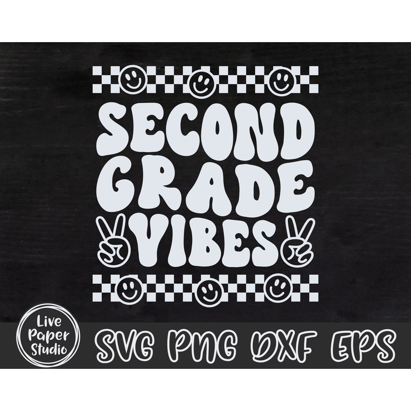 Second Grade Vibes Svg Png, Retro Back to School Svg Png, Back to School Shirt, Hello 2nd Grade, Second Grade Squad, Digital Download Files - 4.jpg